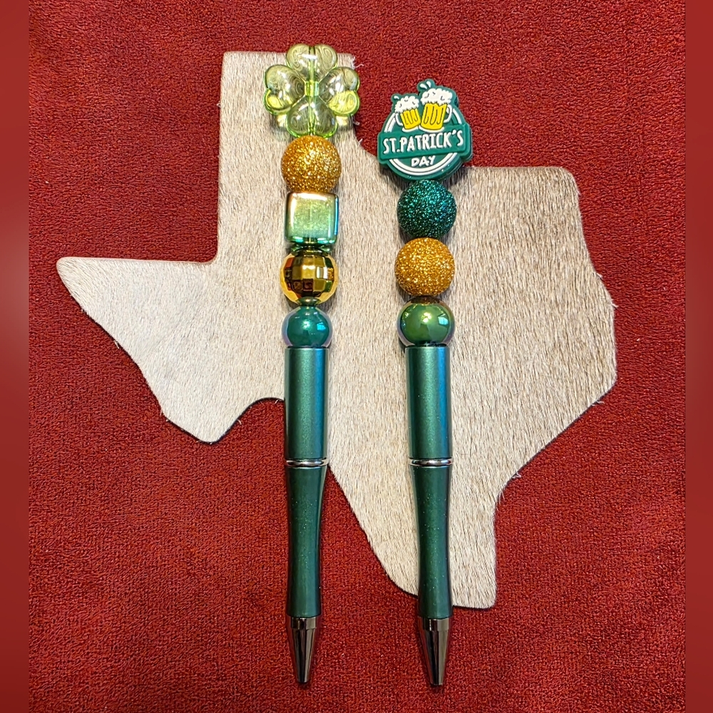 Saint Patrick Handcrafted Beaded Pen- Buyer's Choice NIP - Picture 1 of 1